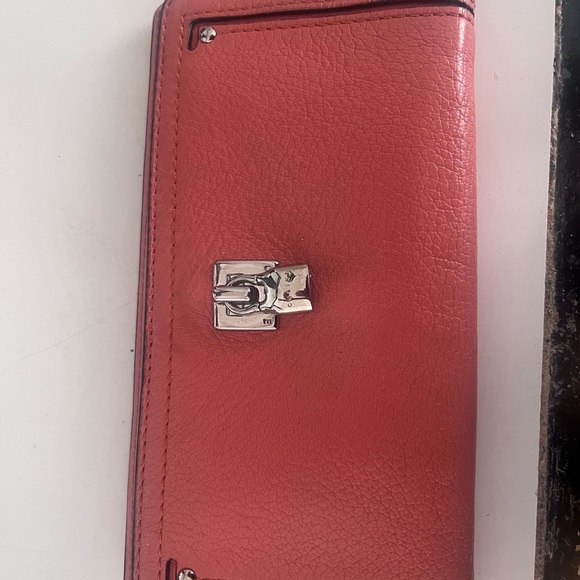 Celine Coral Wallet with Silver Hardware - Picture 1 of 10